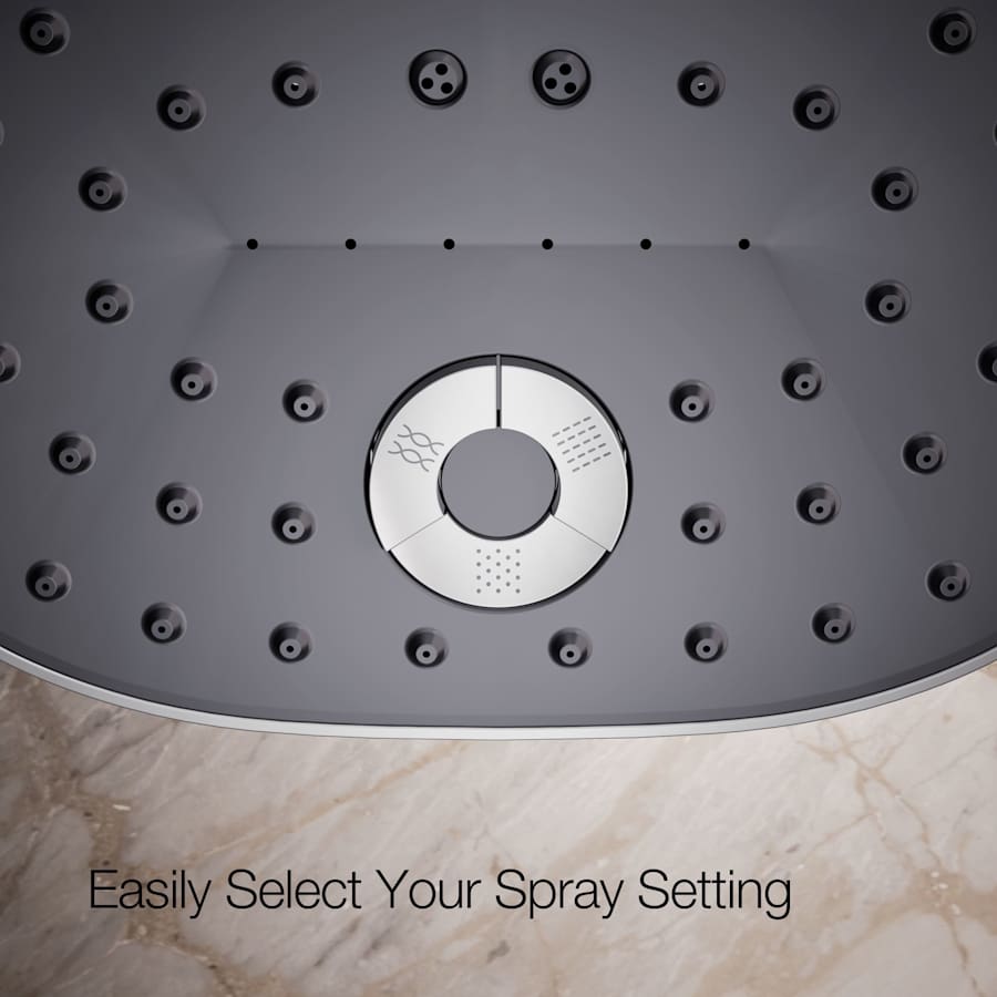 Statement 2.5 GPM Multi Function Shower Head with MasterClean Sprayface and Katalyst Air Induction Technology