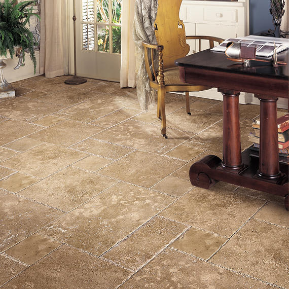 Travertine Sonoma Pattern, Chiseled Versaille Brushed