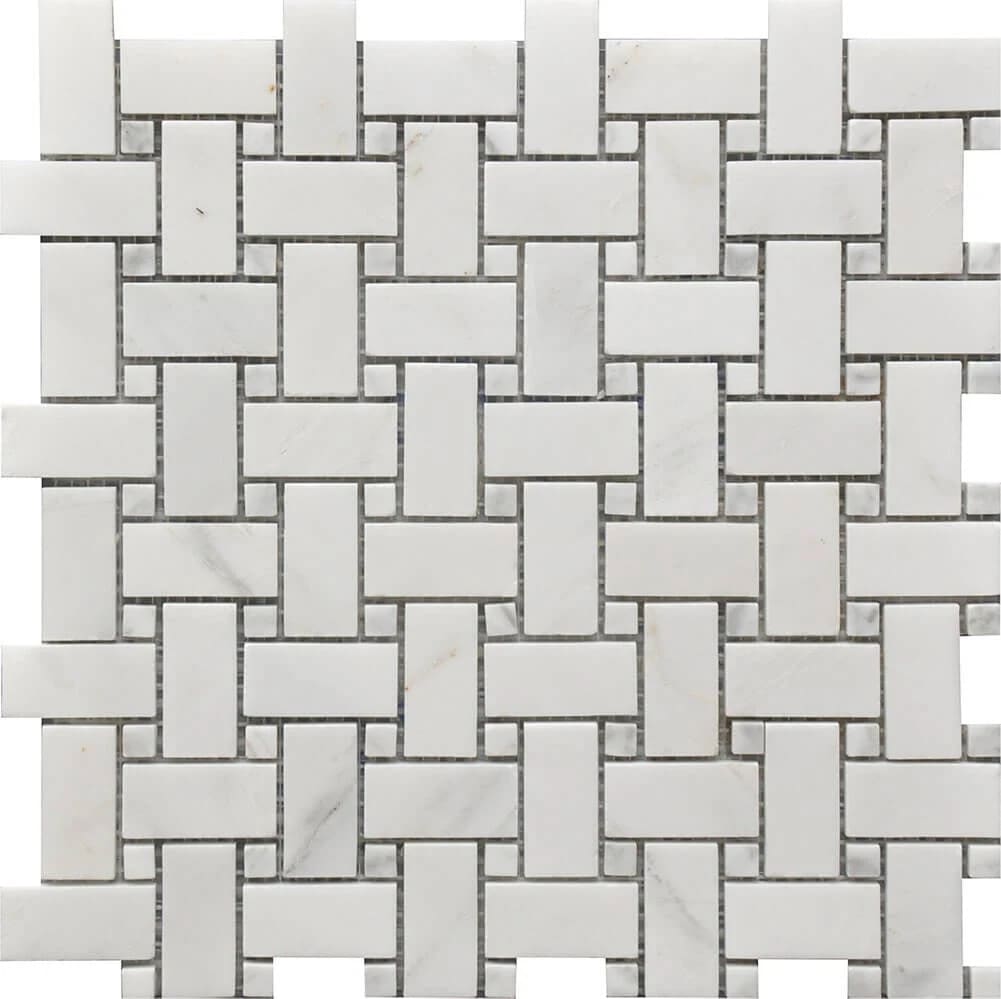 BASKET WEAVE MARBLE MOSAIC 12X12