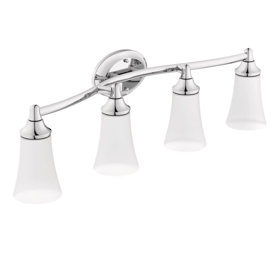 Eva 32" Wide 4 Light Bathroom Vanity Light with Frosted Shades