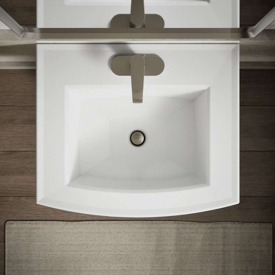 Archer 24" Pedestal Bathroom Sink with 3 Holes Drilled and Overflow