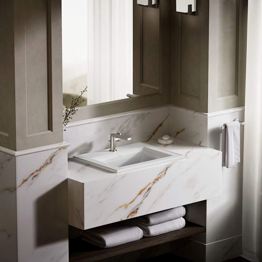Memoirs Stately 17" Drop In Bathroom Sink with 1 Hole Drilled and Overflow