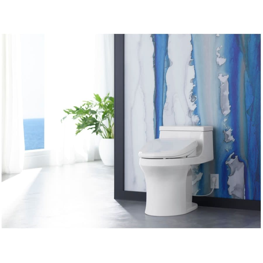 PureWash E590 Elongated Bidet Toilet Seat with Heated Seat, Self-Cleaning UV Technology, Adjustable Water Temperature, Warm-air Drying, and 2 Spray Options