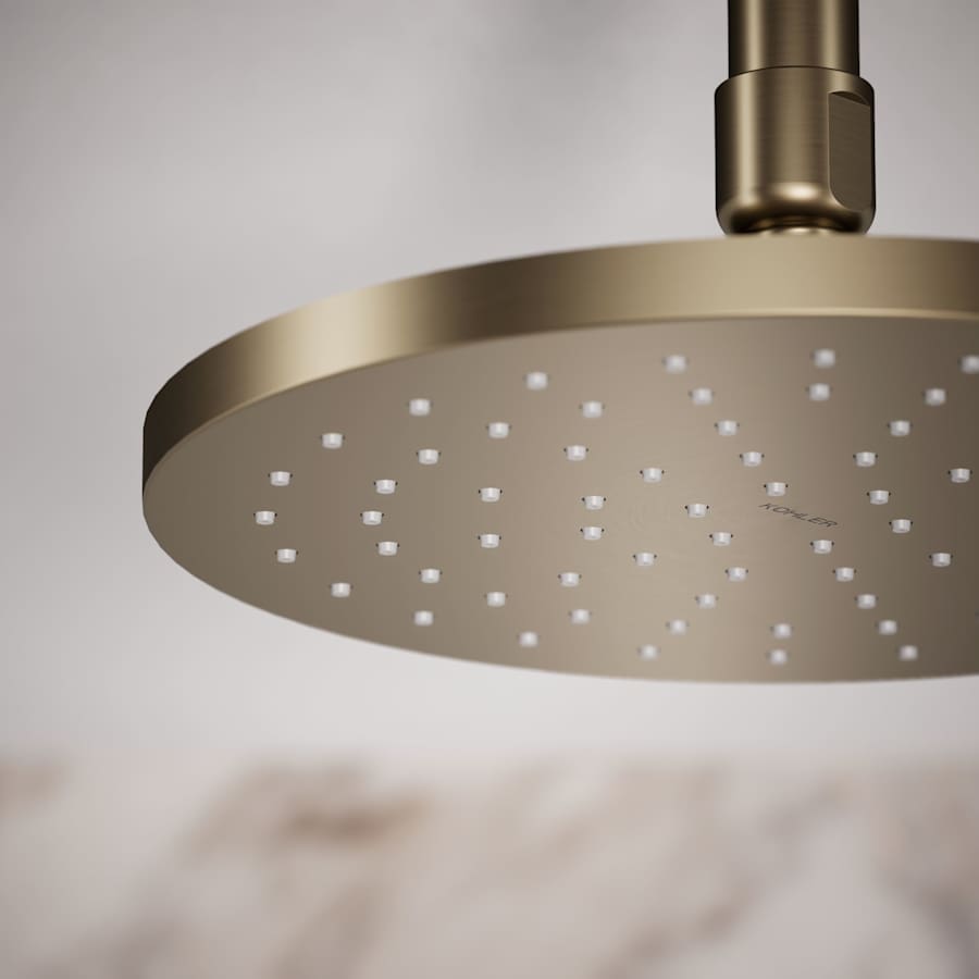 Contemporary Round 8" Single Function 2.5 GPM Rainhead with MasterClean Sprayface and Katalyst Air-Induction Technology