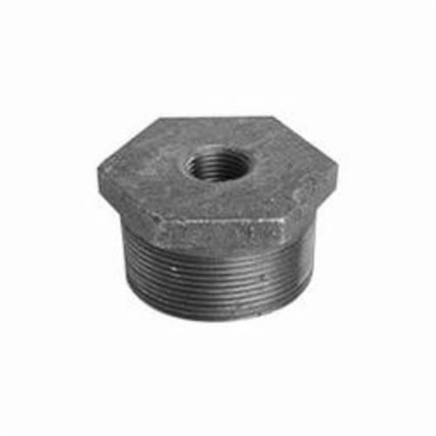 Hex Head Bushing, 1-1/4 x 3/4 in, MNPT x FNPT, 150 lb, Malleable Iron, Galvanized, Domestic