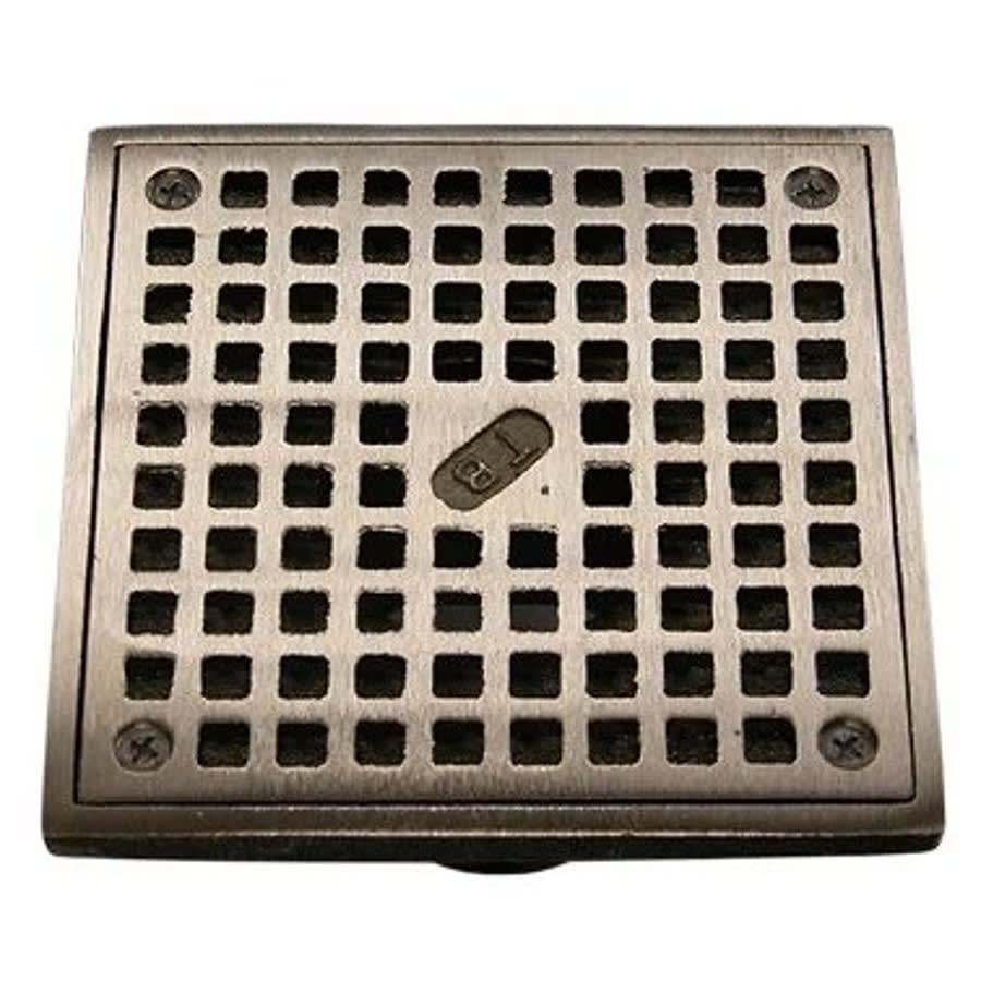 Floor Drain Top, 5 in, Square, Nickel Bronze