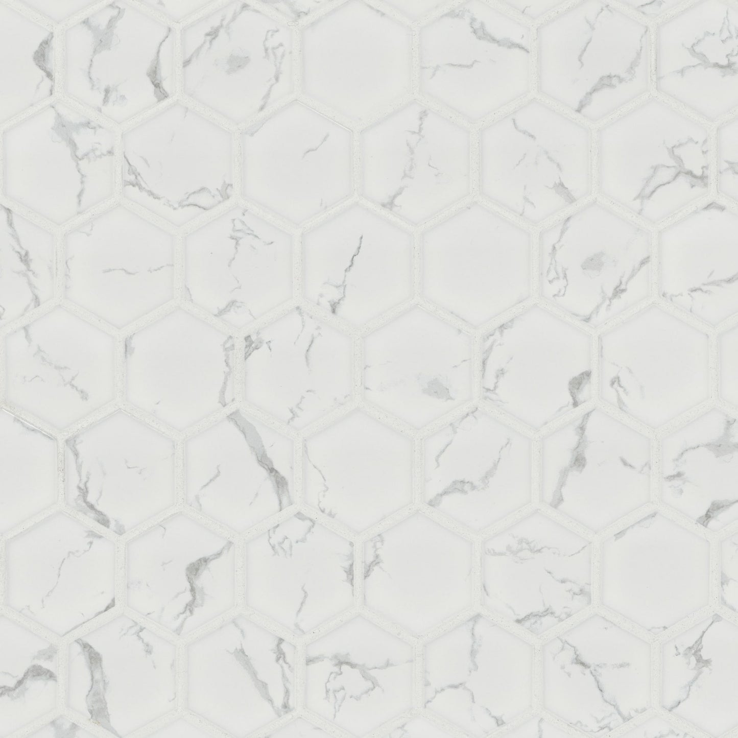 Carrara Matte 2" Hexagon