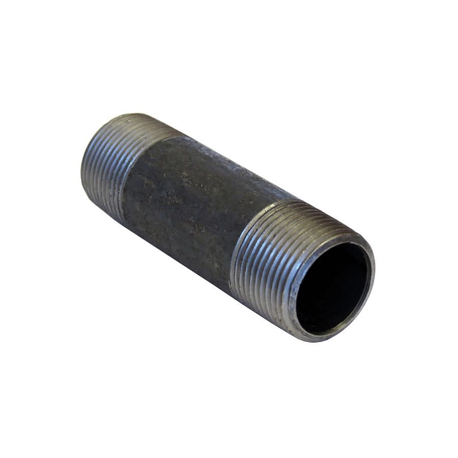 Nipple, 3-1/2 in, 6 in L, MNPT, Steel, Black, SCH 40/STD