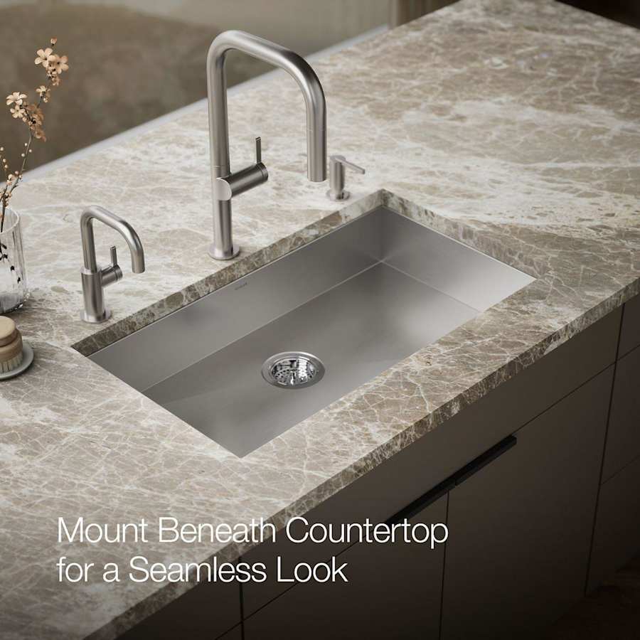 Vault Stainless Steel 32" Undermount Single Bowl Kitchen Sink