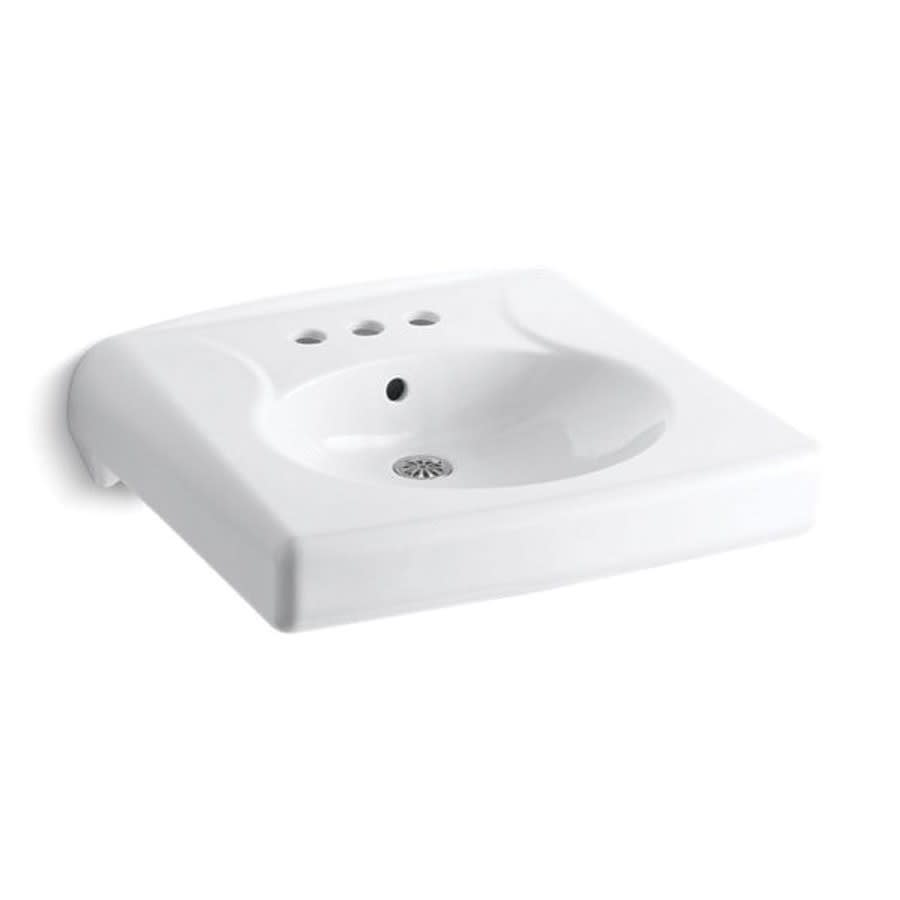 Brenham™ Wall Mount Lavatory Sink, ADA, 21-15/16 x 19-3/4 x 7 in, Vitreous China, White
