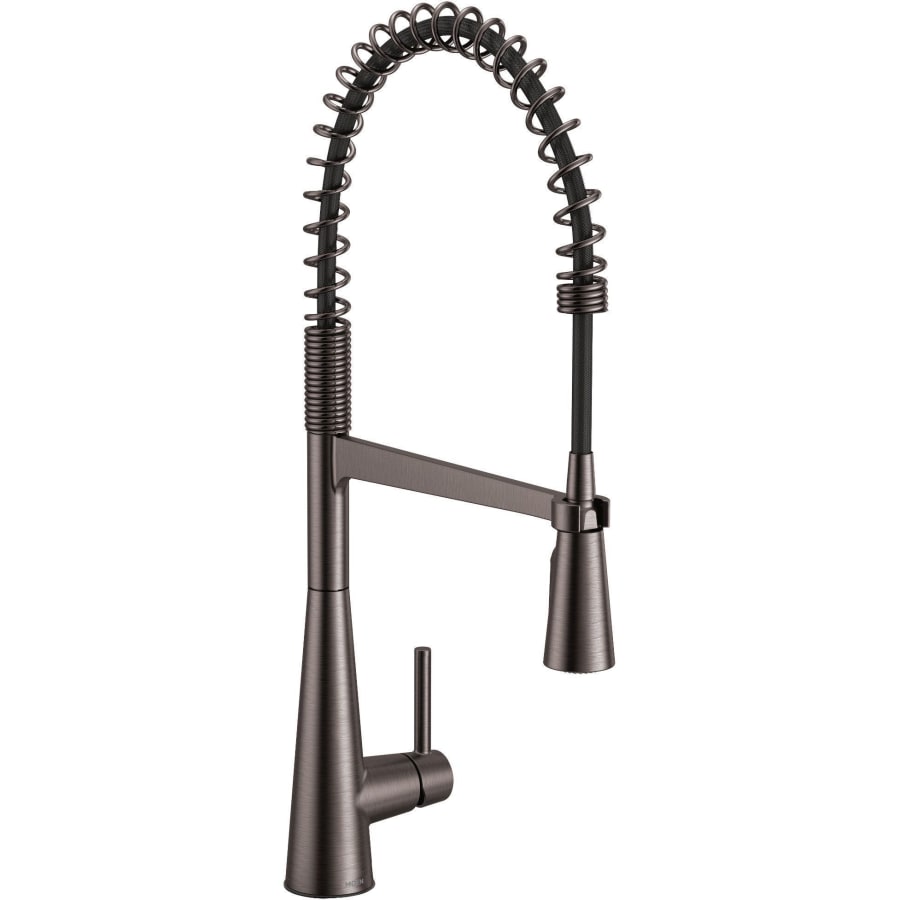 Sleek 1.5 GPM Single Hole Pre-Rinse Pull Down Kitchen Faucet with Power Boost