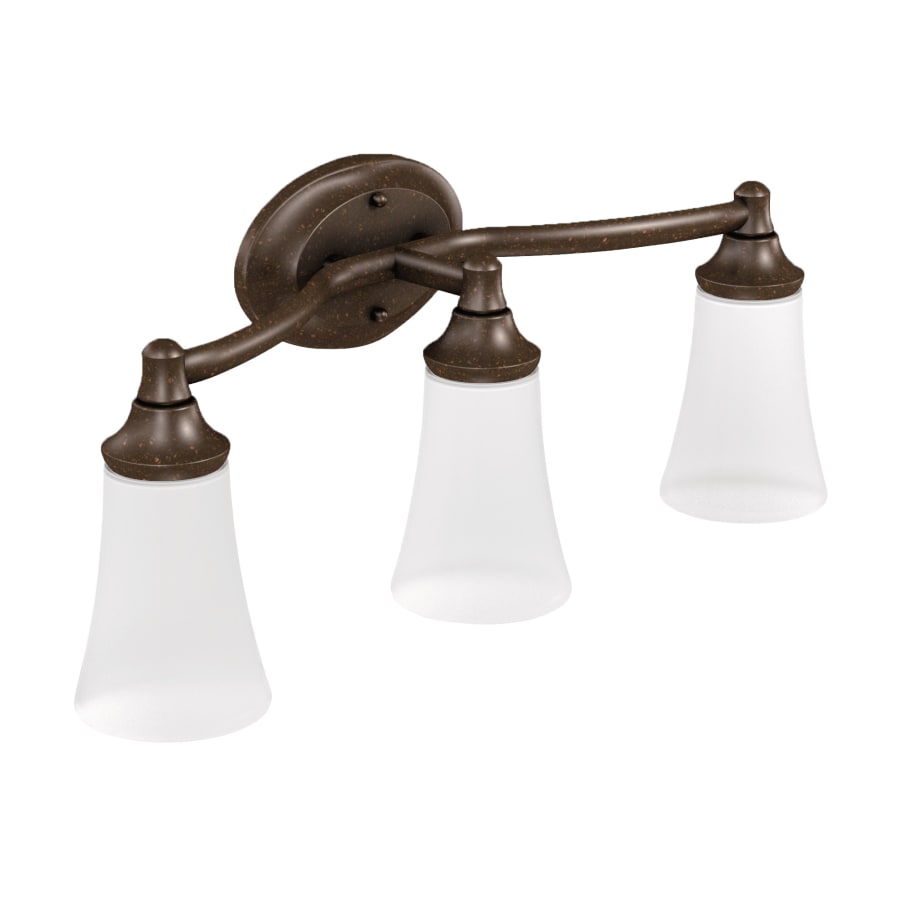 Eva 23" Wide 3 Light Bathroom Vanity Light with Frosted Shades