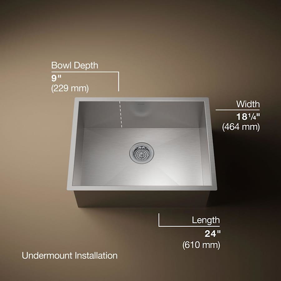 Vault 24" Undermount Single Basin Stainless Steel Kitchen Sink with SilentShield Technology