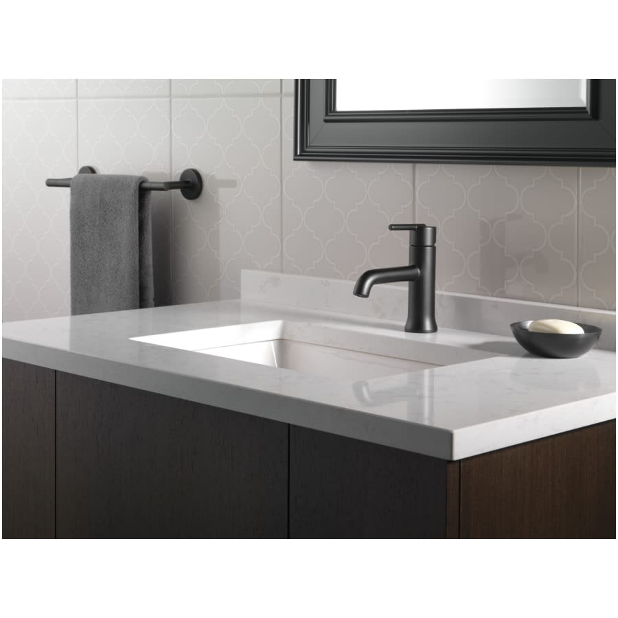 Trinsic Single Hole Bathroom Faucet with Optional Base Plate - Less Drain Assembly
