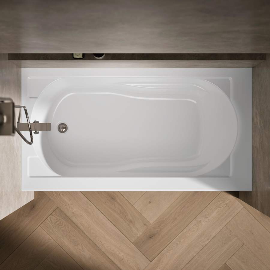 Devonshire Collection 60" Three Wall Alcove Soaking Bath Tub with Left Hand Drain