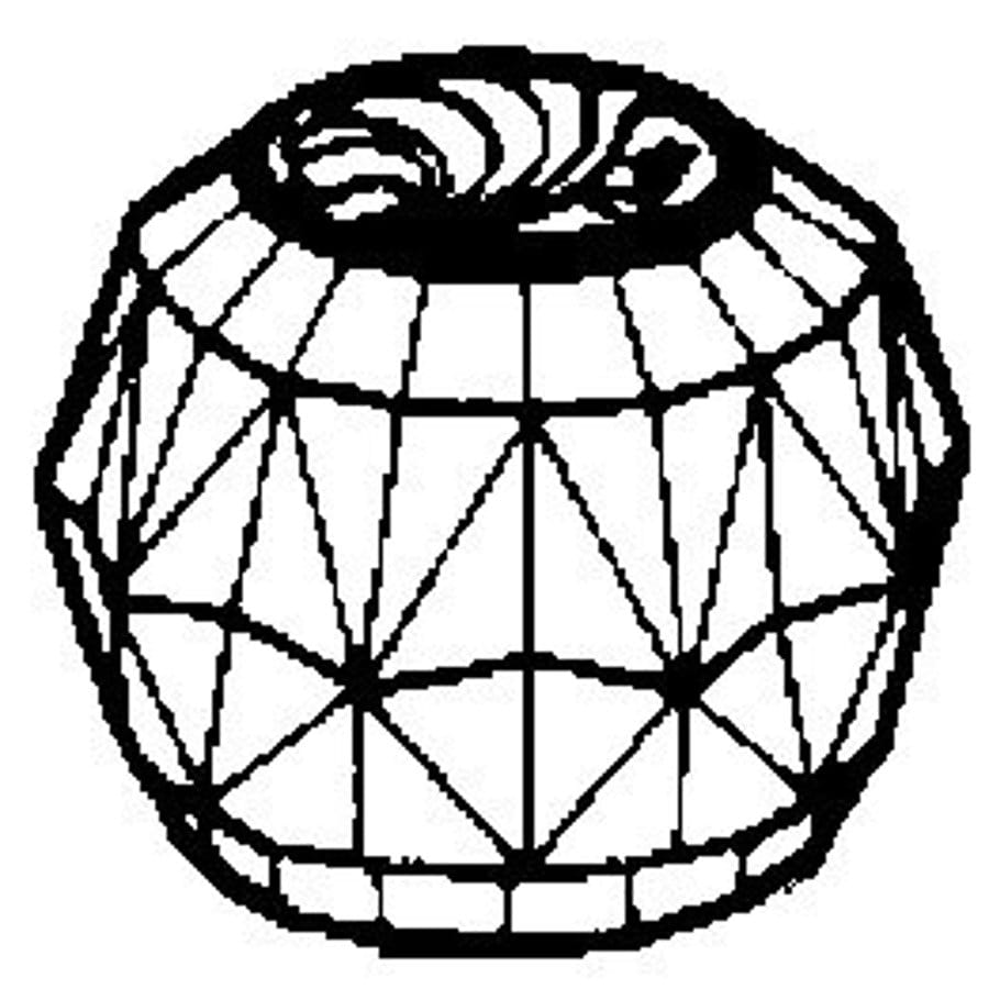 Delta Cry. #2389 with Button, Crystal