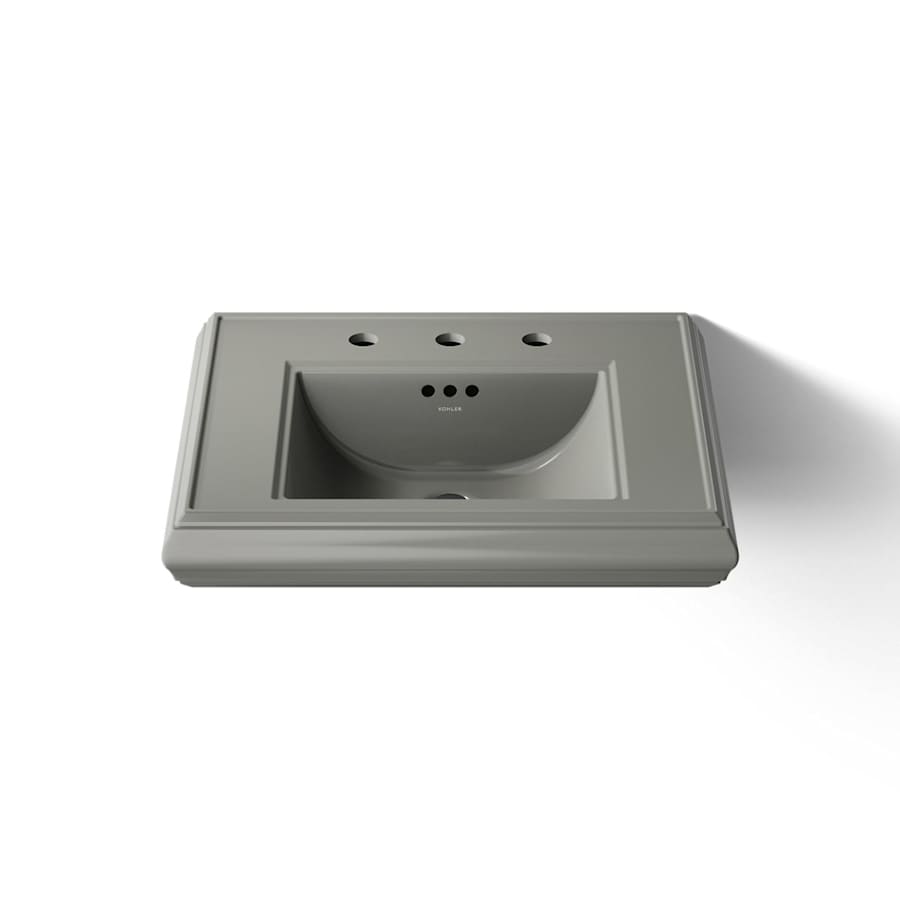 Memoirs Classic 24" Fireclay Pedestal Bathroom Sink with 3 Holes Drilled and Overflow