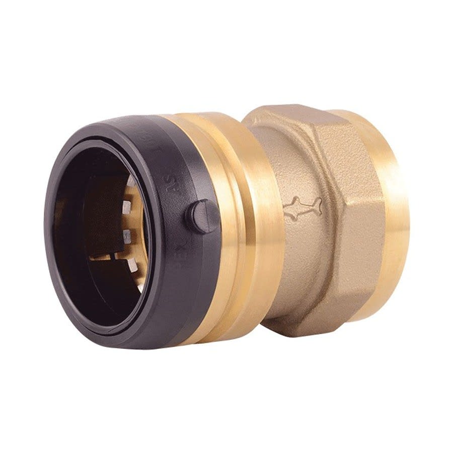 Adapter, 1-1/2 in, Push x FNPT, Brass