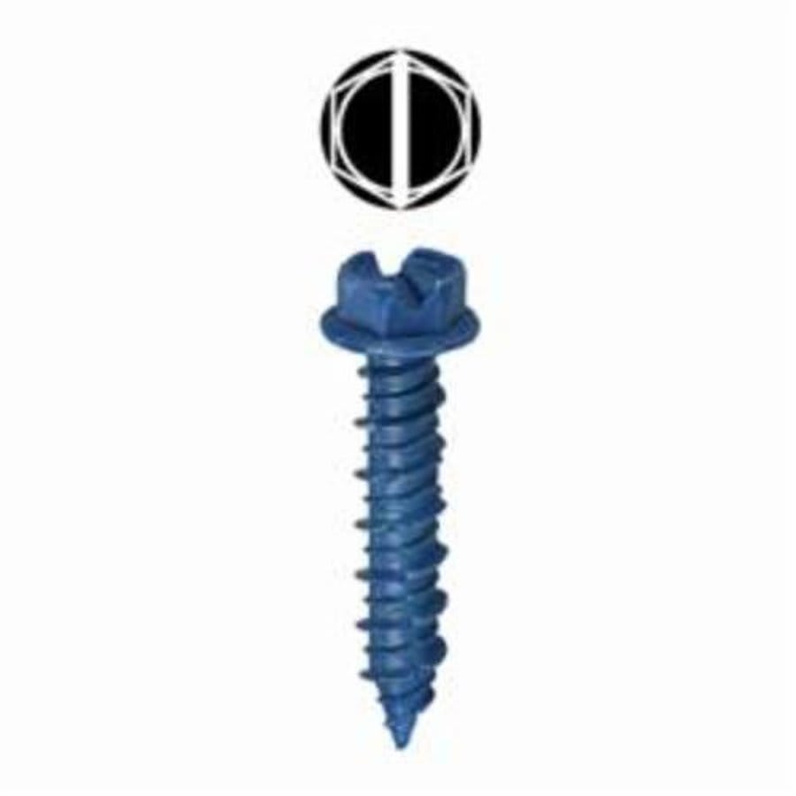 Hex Head Anchor, 1/4 in, Electrogalvanized