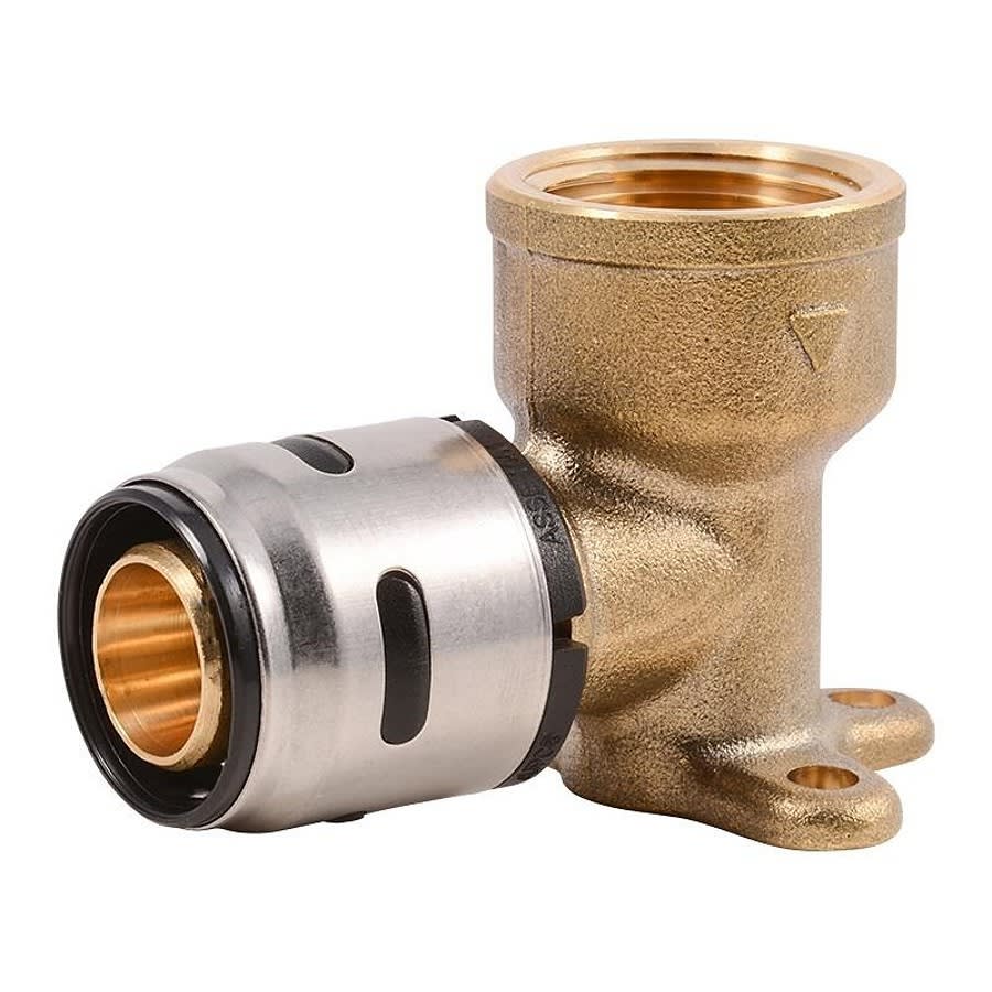 90 deg Elbow, 3/4 in, Push x FNPT, Plastic