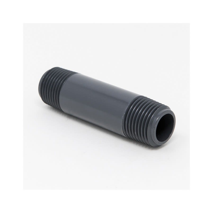Nipple, 4 in, 4 in L, MNPT, PVC, SCH 80/XH