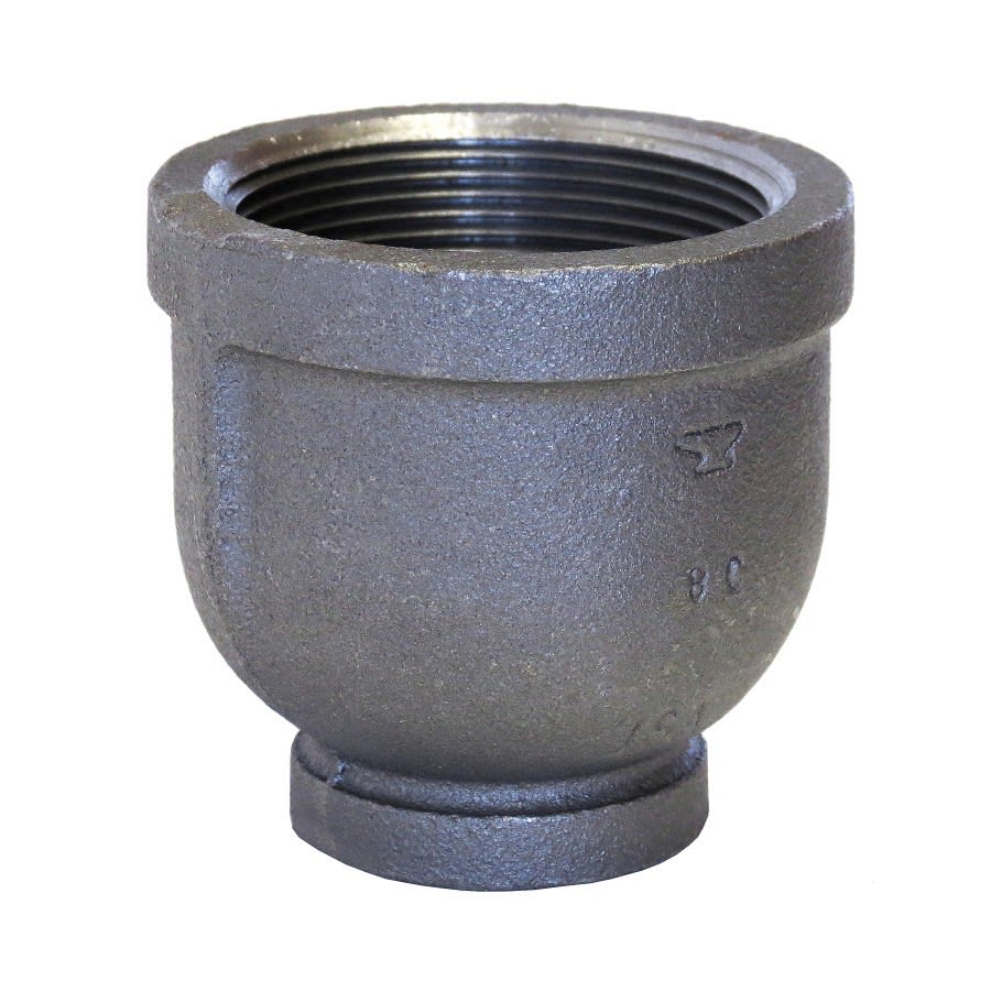Reducer Coupling, 1-1/4 x 3/4 in, FNPT, 150 lb, Malleable Iron, Black