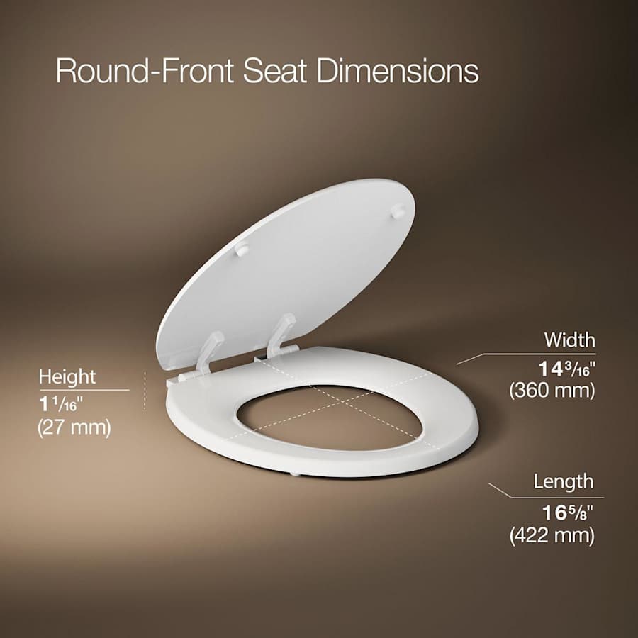 Stonewood Round Closed-Front Toilet Seat