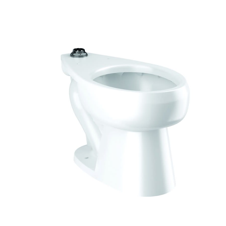 SloanTec Toilet Bowl, Floor Mount, 10 or 12 in Rough, ADA, Elongated, Flushometer, White