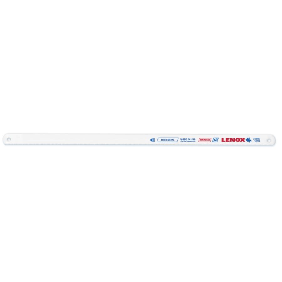Hacksaw Blade, 12 in L Blade, 18, Bi-Metal Blade, 10-Pack