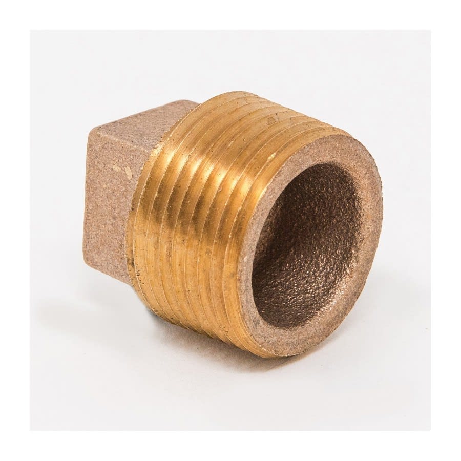 Plug, 3/4 in, MNPT, Lead Free Brass, Rough Brass