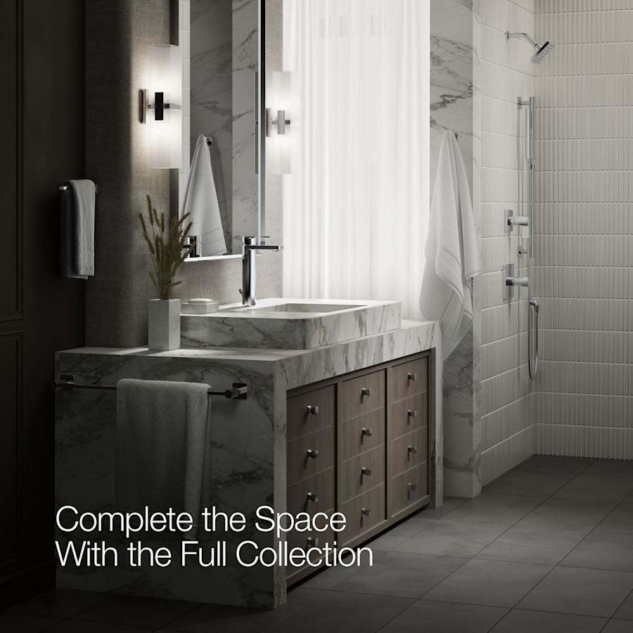 Parallel 0.5 GPM Single Hole Bathroom Faucet with Pop-Up Drain Assembly