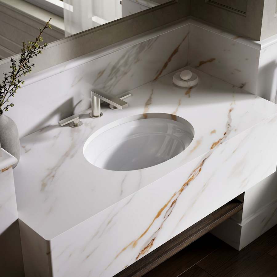 Serif 20-5/8" Undermount Cast Iron Bathroom Sink