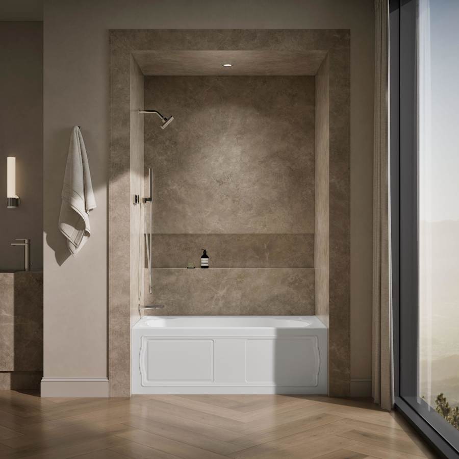 Devonshire Collection 60" Three Wall Alcove Soaking Bath Tub with Left Hand Drain