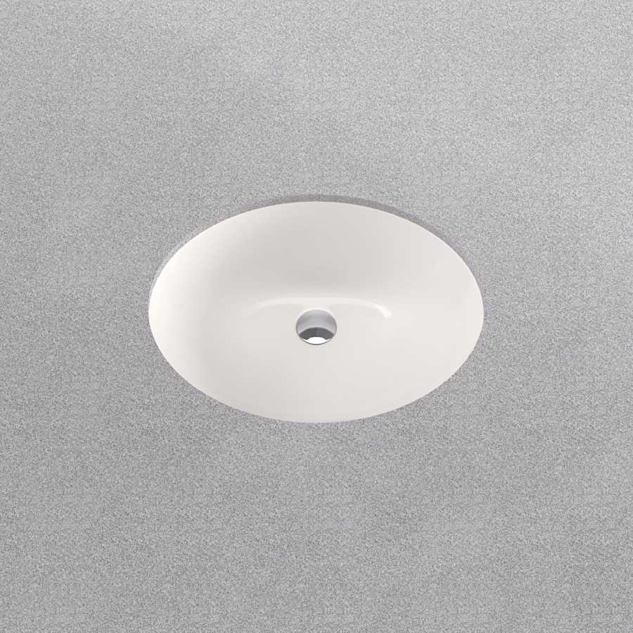 Comstock 17" Oval Vitreous China Undermount Bathroom Sink with Overflow