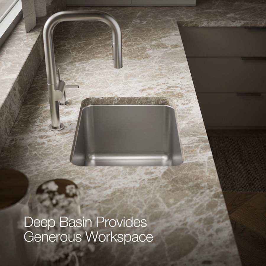 Undertone 23" Undermount Single Basin Stainless Steel Utility Sink