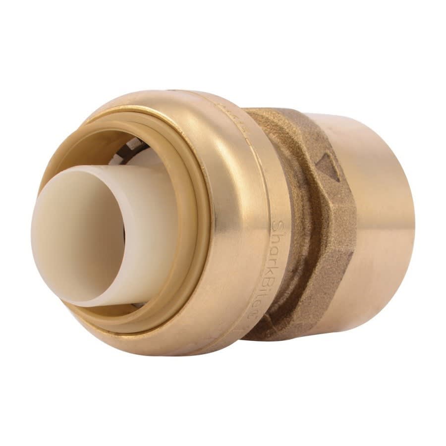 Adapter, 1 in, Push x FNPT, Brass