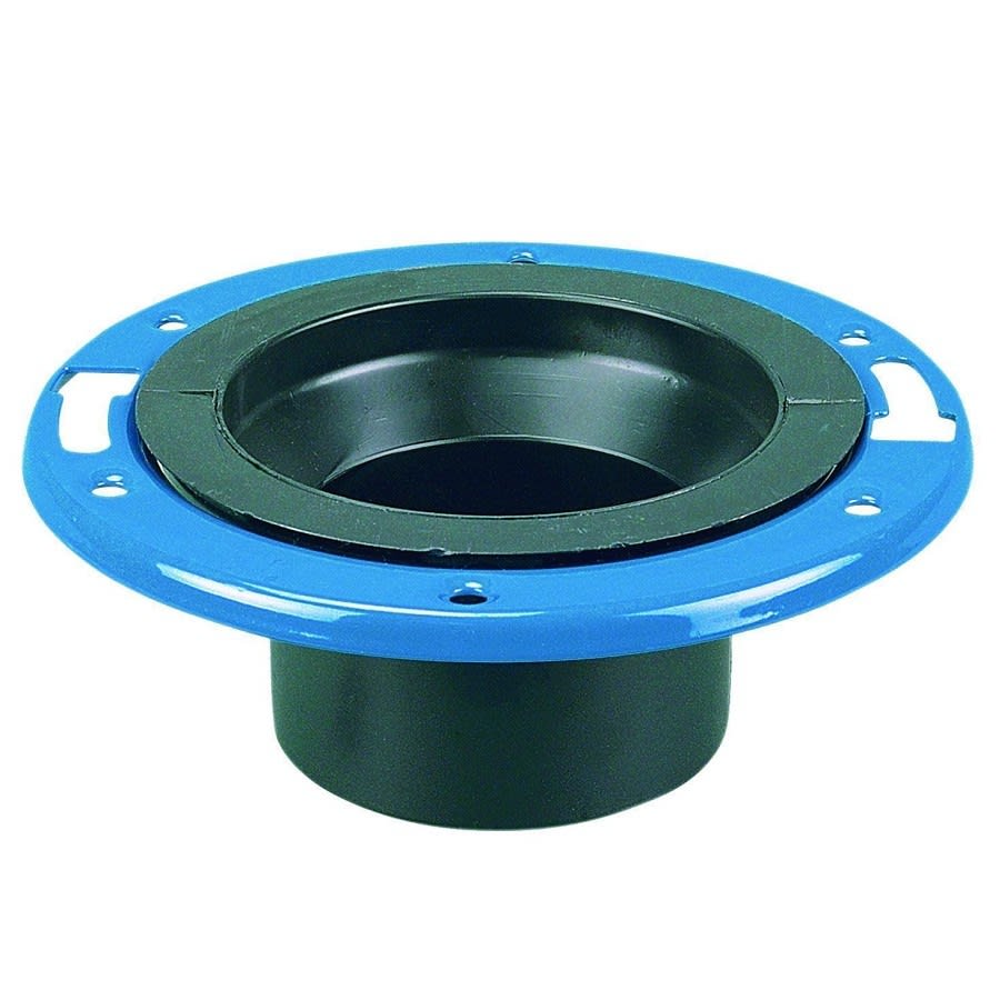 DWV Plastic Ring Closet Flange, 4 in, Spigot, ABS