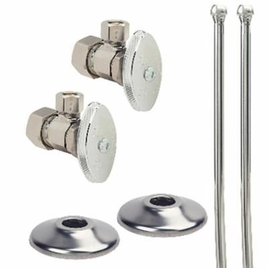 Faucet Supply Kit, Brass, Polished Chrome