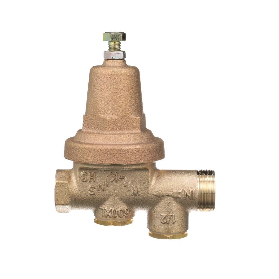 Pressure Reducing Valve, 1/2 in, Union FNPT x FNPT, Bronze