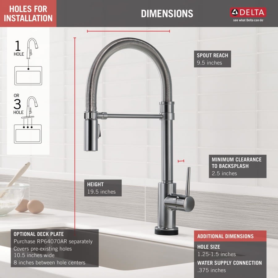 Trinsic Pre-Rinse Pull-Down Kitchen Faucet with On/Off Touch Activation, Magnetic Docking Spray Head - Limited Lifetime Warranty (5 Year on Electronic Parts)