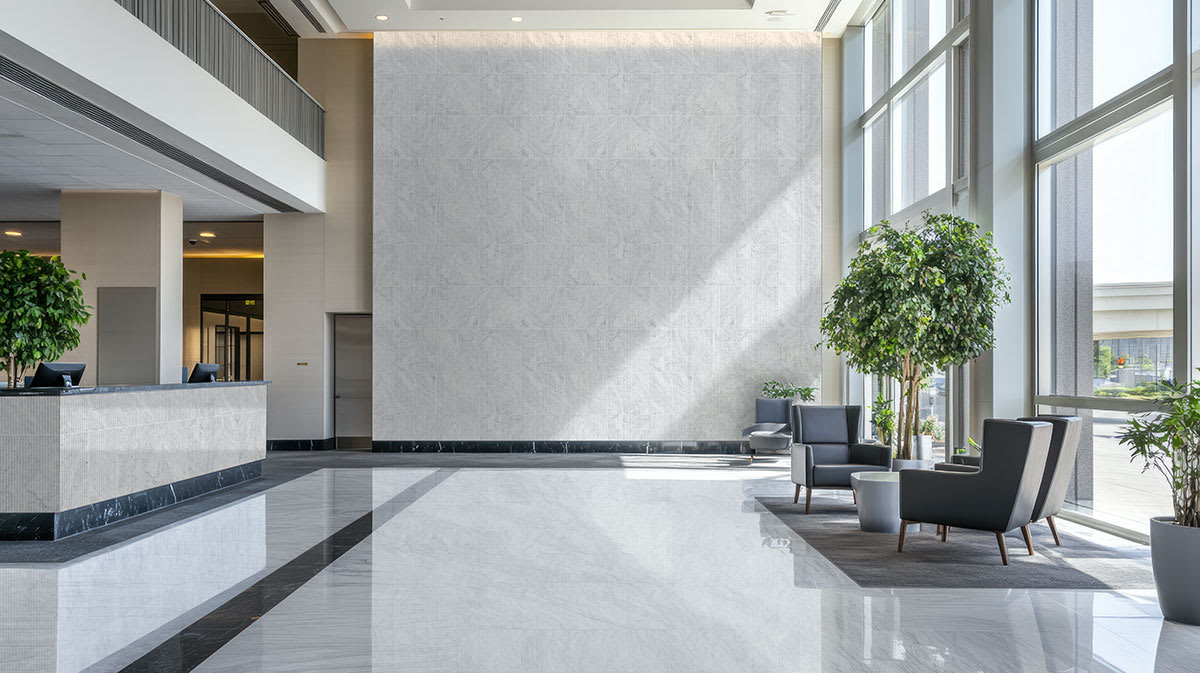 Carrara White Valentino Fluto Honed