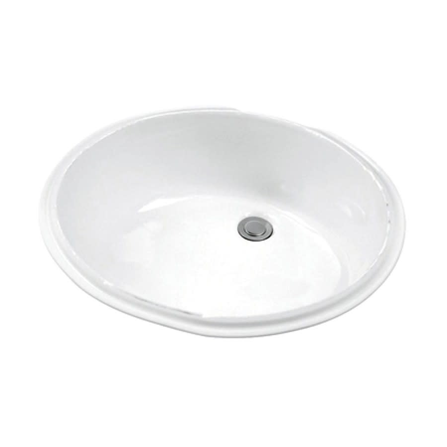 Luxoval™ Under Mount Lavatory Sink, ADA, 18-1/4 x 15 x 7-9/16 in, Vitreous China, White