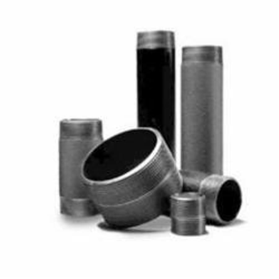 Nipple, 1/2 in, 8 in L, MNPT, Steel, Black, SCH 40/STD