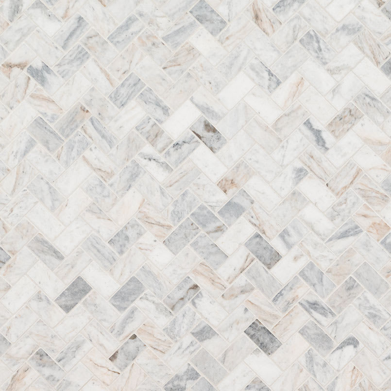 Capri Blue Herringbone Honed