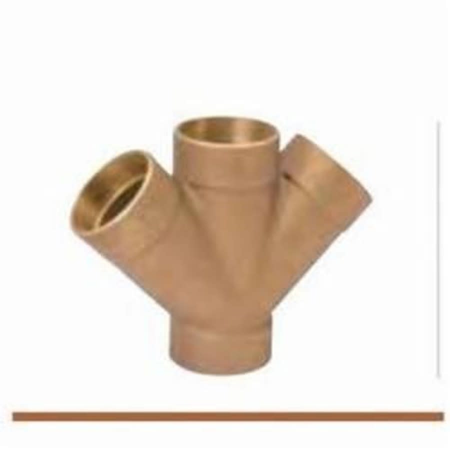 DWV Double Wye, 2 x 1-1/2 x 1-1/2 in, C, Copper