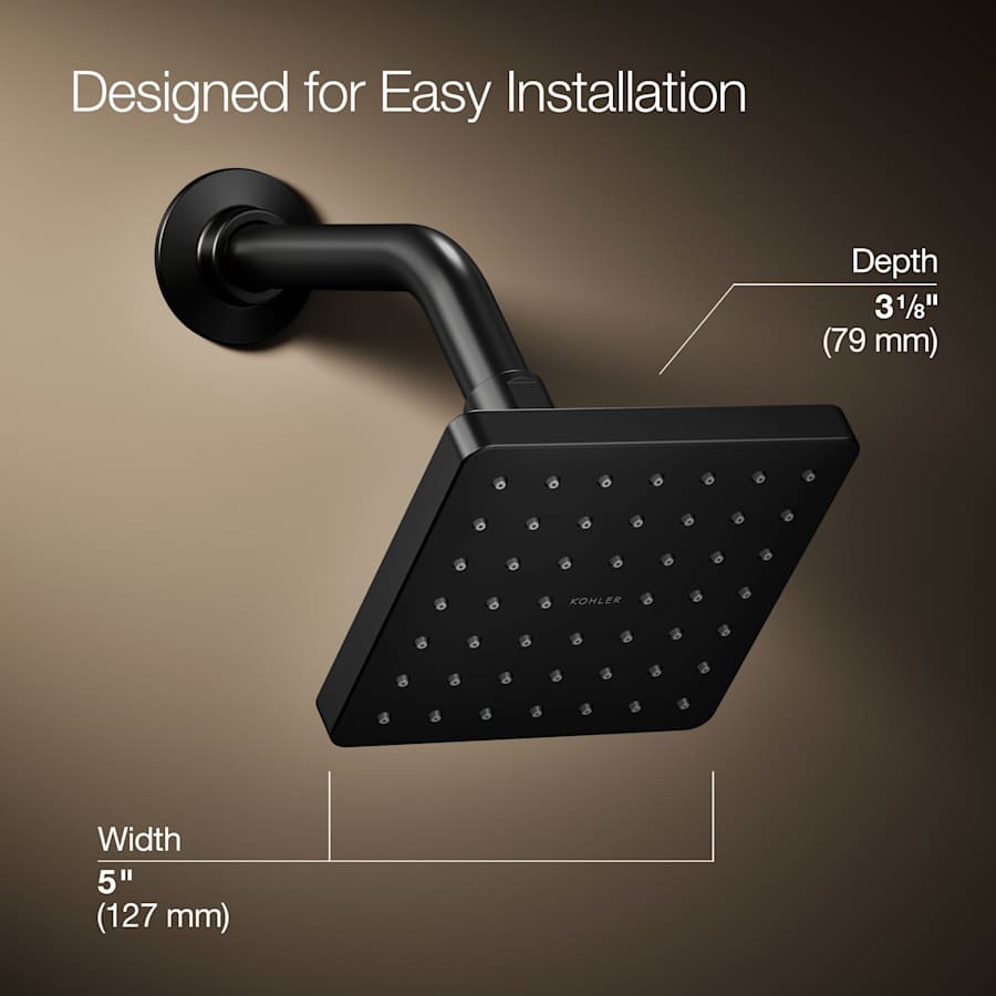 Parallel 2.5 GPM Single Function Shower Head With Katalyst Air-Induction Spray Technology