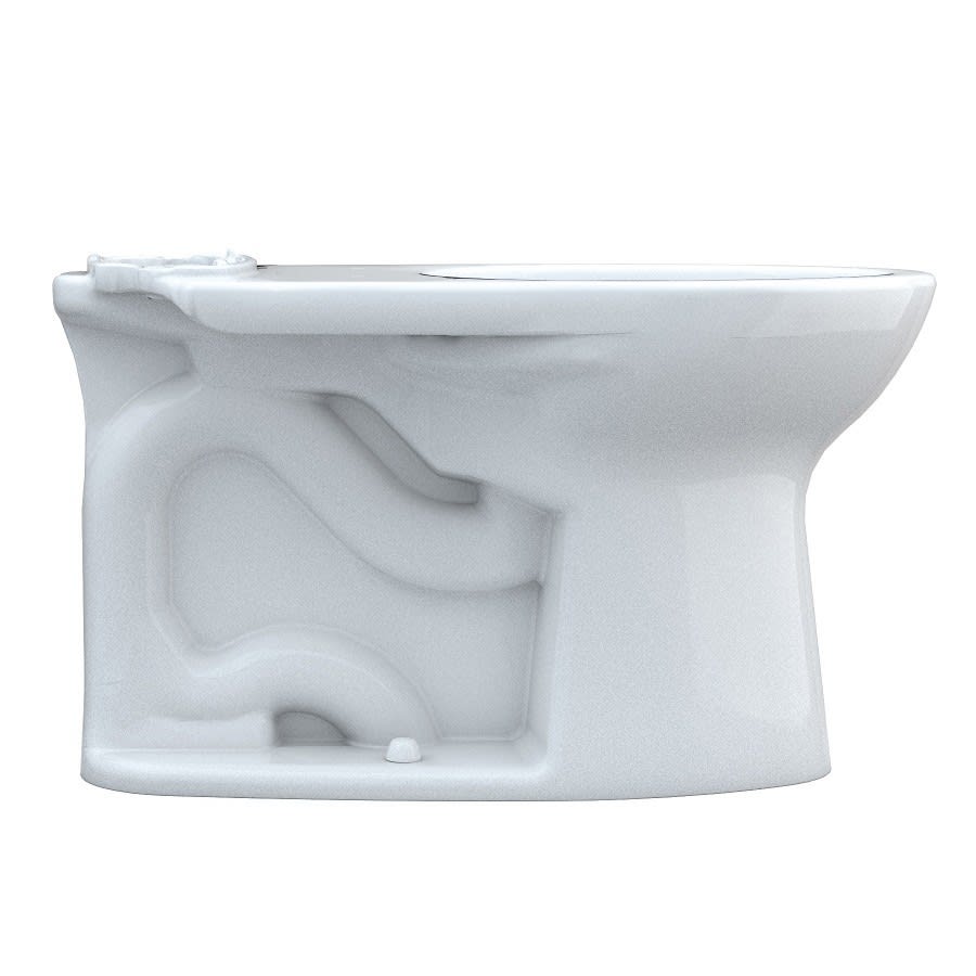 Drake® Toilet Bowl, Floor Mount, 12 in Rough, Elongated, White