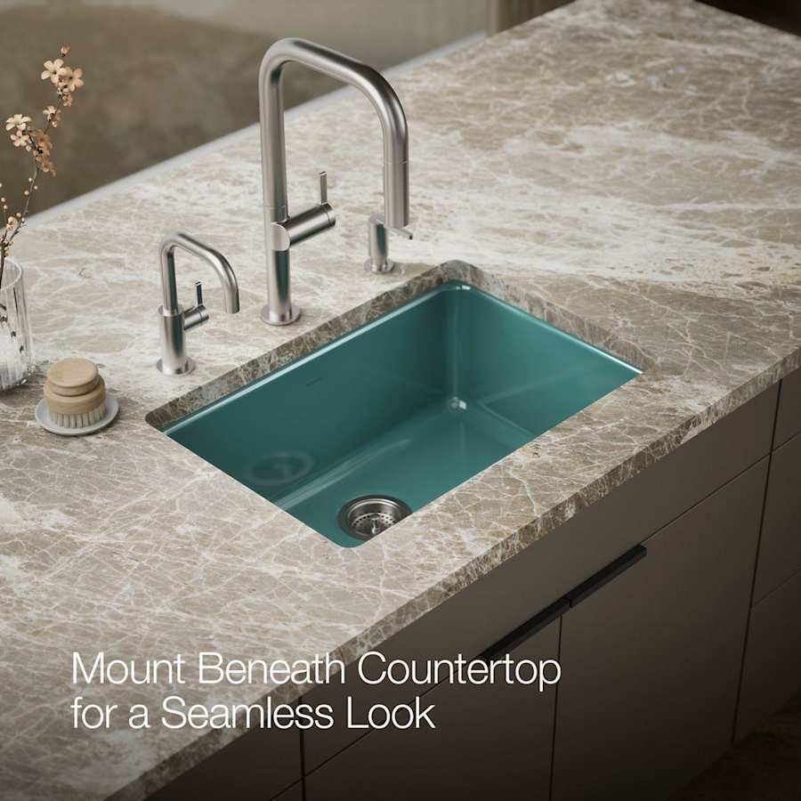 Iron/Tones 27" Undermount Single Basin Enameled Cast Iron Kitchen Sink