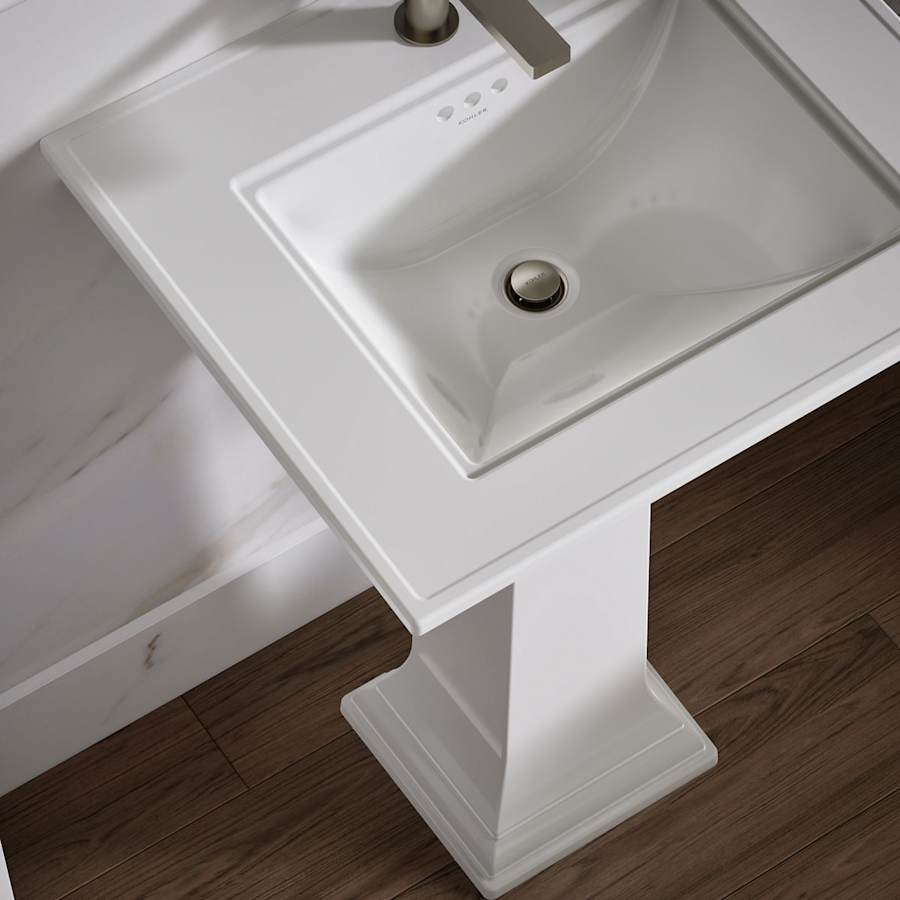 Memoirs Fireclay Pedestal Bathroom Sink - Less Pedestal and Legs
