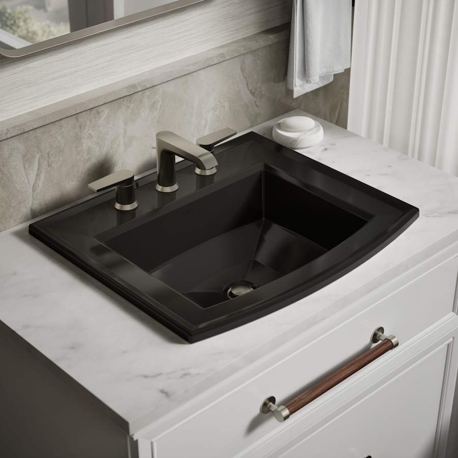 Archer 22-5/8" Drop In Bathroom Sink with 3 Holes Drilled and Overflow
